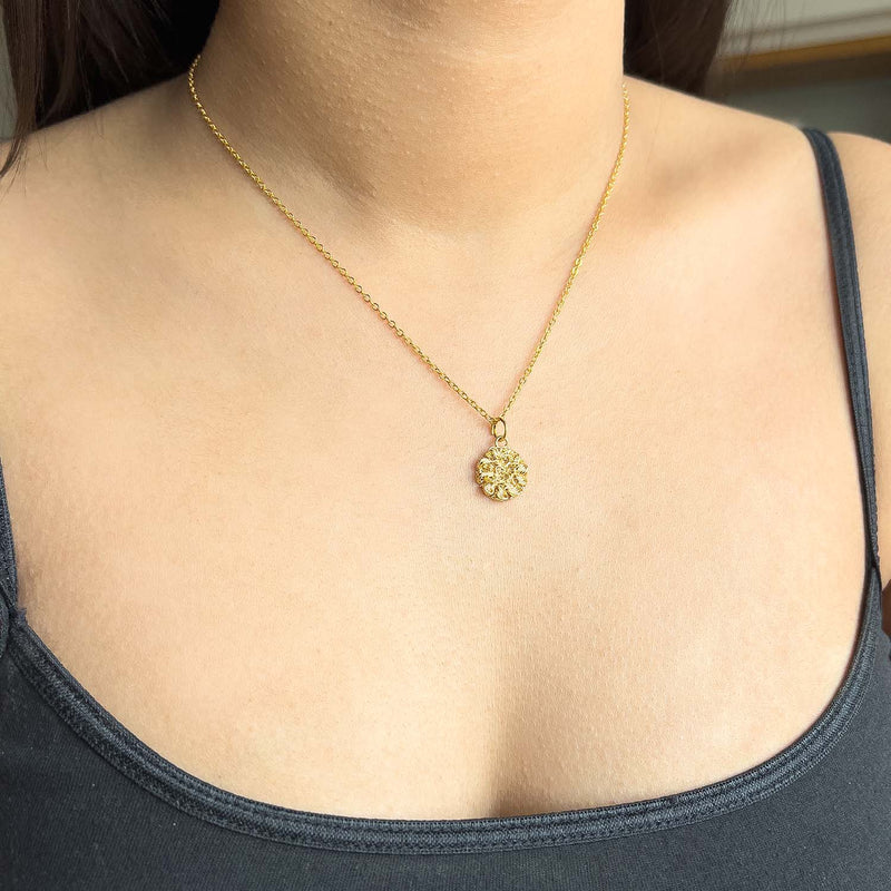 Gold Coin Medallion Necklace