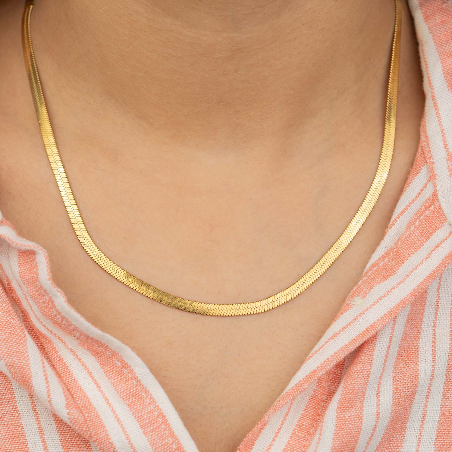 W Premium Jewellery Necklace Snake Chain Gold