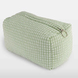 Sage Green Gingham Vanity Pouch