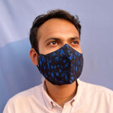 Blue Camo Adults Linen Delta Mask