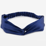 Indigo Blue Elastic Satin Hairband