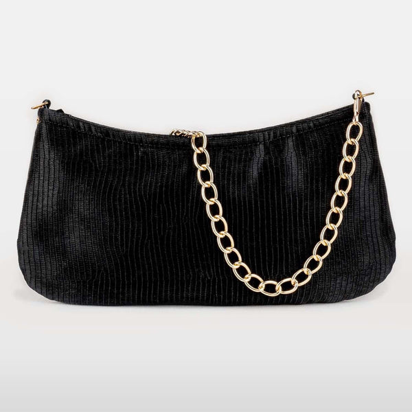 Jasper Black Soft Matte Baguette Bag