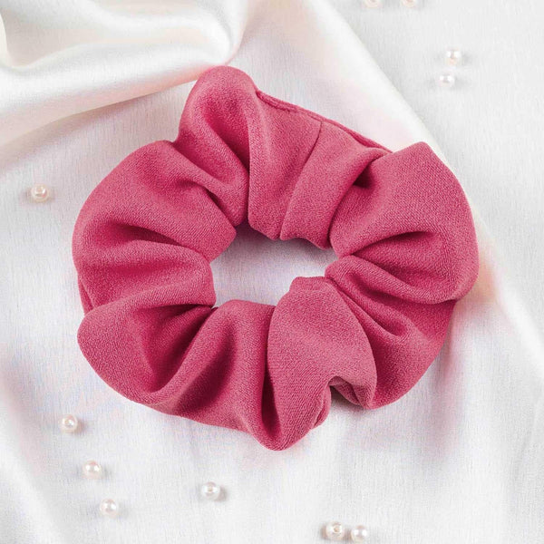 Lemonade Pink Regular Crepe Knit Scrunchie