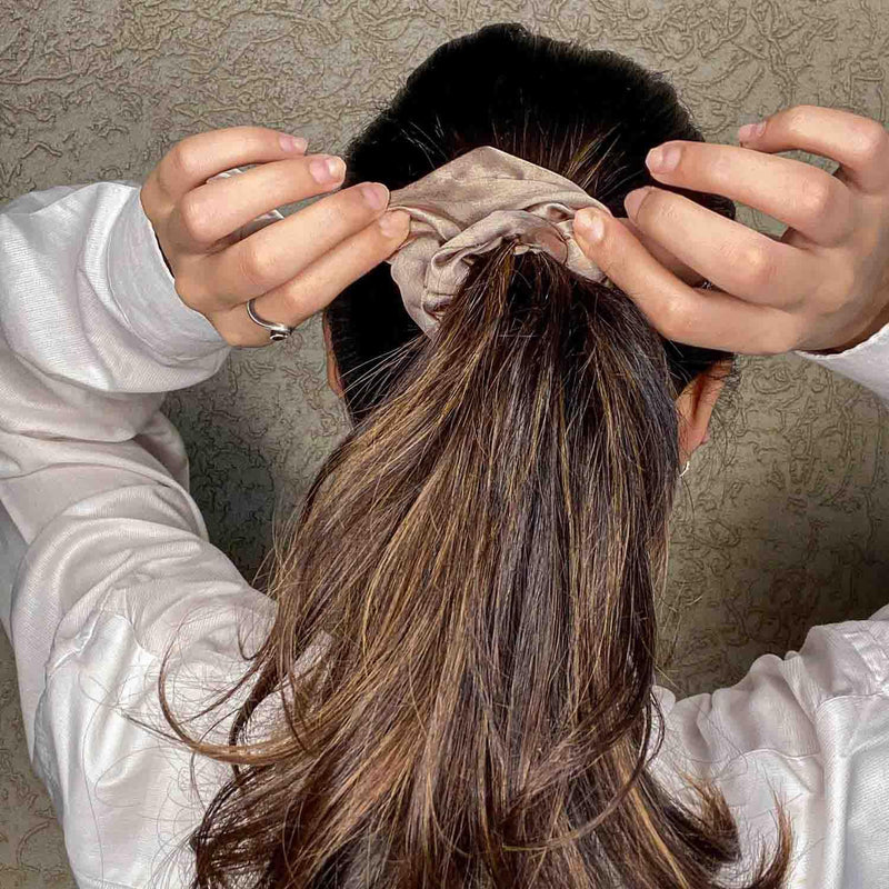Brown Sugar Regular Satin Scrunchie