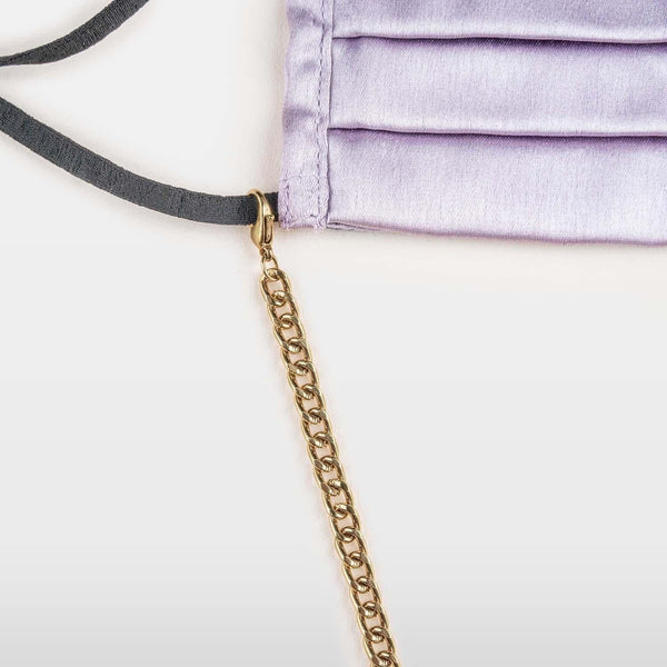 Single Loop Mini Curb Antique Gold Mask Chain