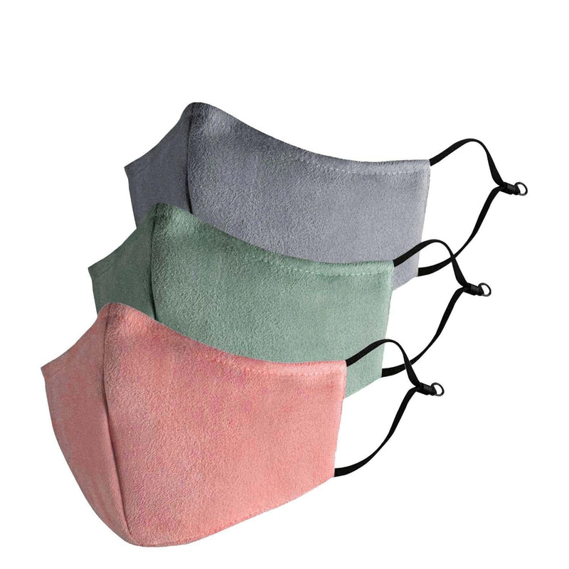 Kids Suede Aero Mask (Pink, Grey, Green)