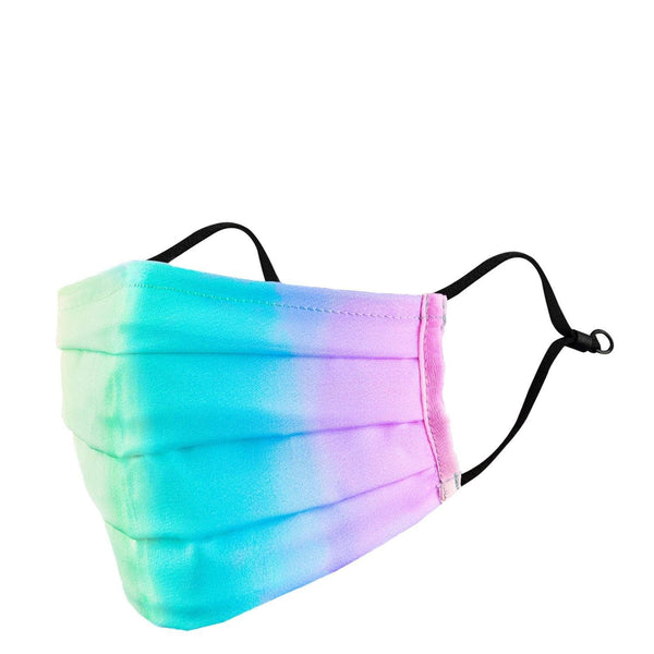Rainbow Ombre Adults Satin Pleated Mask