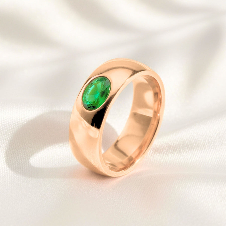 Diamond Green Statement Ring