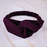Royale Purple Elastic Crepe Knit Hairband