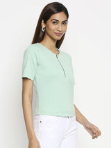 Green Knitted Regular Top