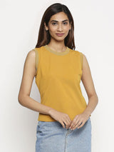 Yellow Knitted Regular Top