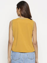 Yellow Knitted Regular Top