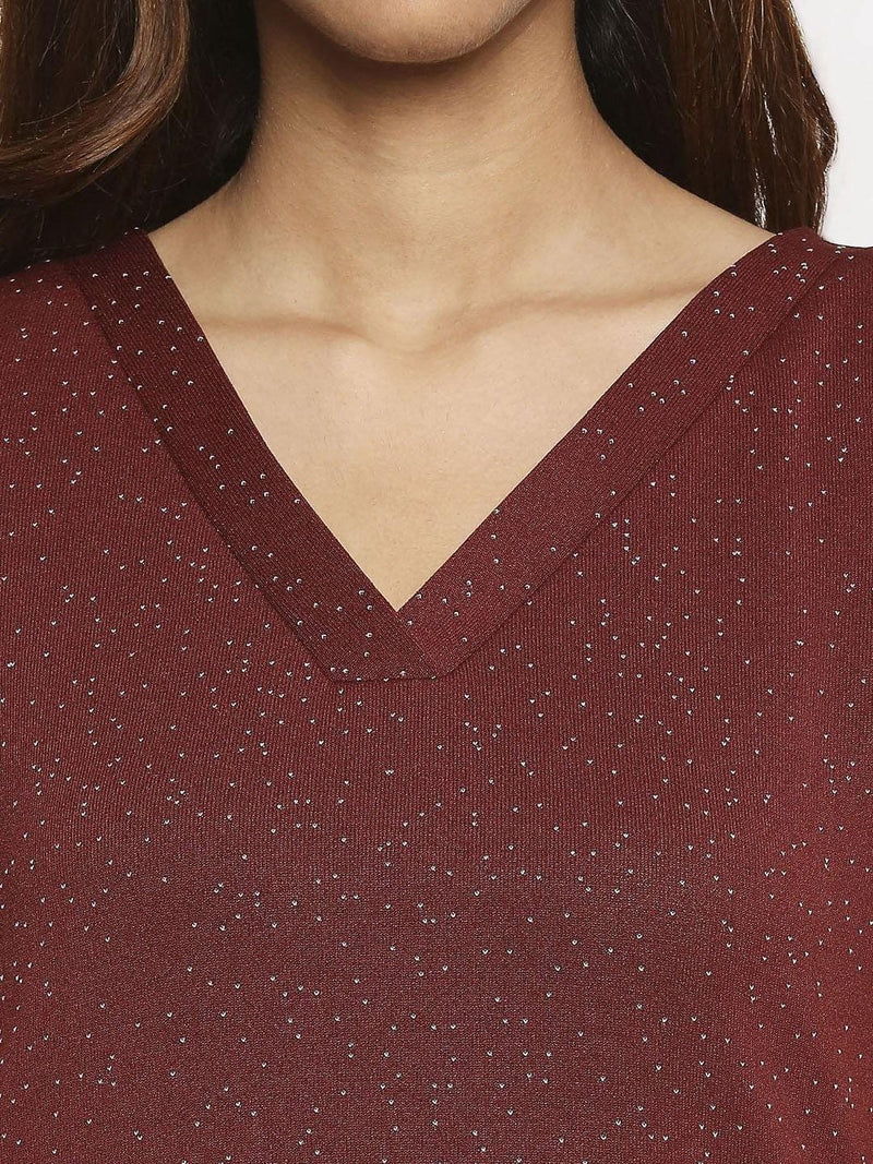 Brown Knitted Regular Top