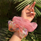 Oversized Organza Scrunchie (Pink , Blossom)