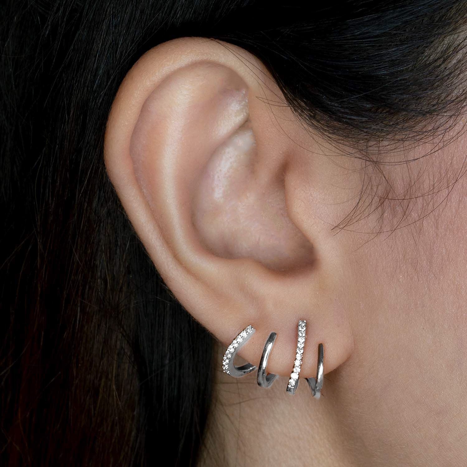 W Premium Jewellery Earrings Cuff Earring Silver