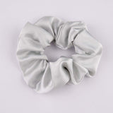 Silvery Pearl Regular Satin Scrunchie