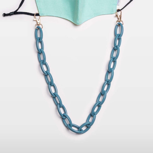 Stone Blue Acrylic Mask Chain