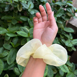 Sunshine Yellow Oversized Organza Scrunchie