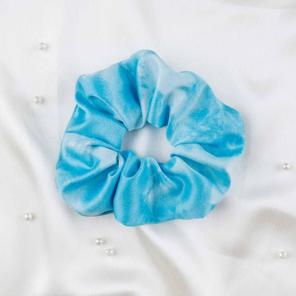 Scuba Blue Regular Satin Scrunchie